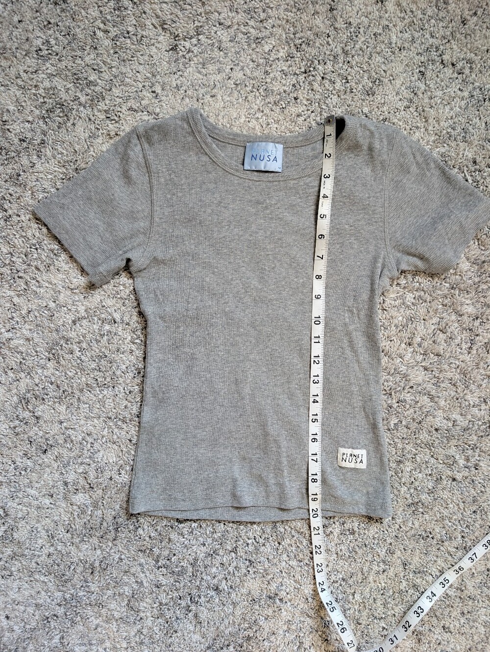 Planet Nusa Grey Ribbed Baby TShirt - Picture 5 of 7